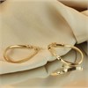 9ct Gold Oval Twist Hoop Earrings - G2006 Alternative Image