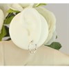 9ct White Gold Facetted Double Twist Hoop Earrings - G2108 Alternative Image