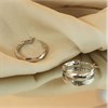 9ct White Gold Facetted Double Twist Hoop Earrings - G2108 Alternative Image