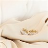 9ct Gold Two Colour Hinged Diamond Cut Hoop Earring - G2217 Alternative Image