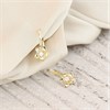 9ct Gold Flower CZ Centre Hoop Earrings - G2218 Alternative Image