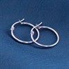 9ct White Gold Hoop Earrings - G24102 Alternative Image
