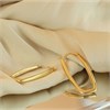 9ct Gold Rectangular Hoop Earrings - 32mm - G2440 Alternative Image