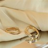 9ct Gold Two Colour Diamond Cut Oval Hoop Earrings - 20mm - G2441 Alternative Image