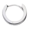 9ct White Gold Cubic Zirconia Huggie Hoop Earrings - 10mm - G2447 Alternative Image