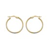 9ct Gold Two Tone Diamond Cut Hoop Earrings - 23mm - G2467 Alternative Image