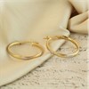 9ct Gold Two Tone Diamond Cut Hoop Earrings - 23mm - G2467 Alternative Image