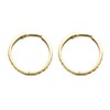 9ct Gold Diamond Cut Hoop Earrings - 18mm - G2468 Alternative Image