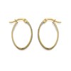 9ct Gold Glitter Oval Hoop Earrings - 24mm - G2469 Alternative Image