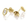 9ct Gold Oval Cubic Zirconia Stud Earrings - 6mm - G27109 Alternative Image