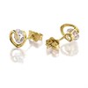 9ct Gold Cubic Zirconia Curl Stud Earrings - 8mm - G27126 Alternative Image