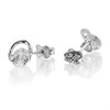 9ct White Gold Cubic Zirconia Curl Stud Earrings - G27127 Alternative Image