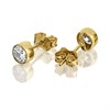 9ct Gold Cubic Zirconia Solitaire Stud Earrings - 5mm - G27128 Alternative Image