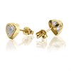 9ct Gold Cubic Zirconia Heart Stud Earrings - 5mm - G27131 Alternative Image
