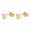 9ct Gold Cubic Zirconia Infinity Heart Stud Earrings - 6mm - G2789 Alternative Image