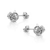 9ct White Gold Cubic Zirconia Knot Stud Earrings - 7mm - G3106 Alternative Image