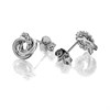 9ct White Gold Cubic Zirconia Open Knot Stud Earrings - 7mm - G3124 Alternative Image