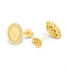9ct Gold CZ Button Stud Earrings - G3203 Alternative Image