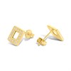 9ct Gold Open Square CZ Stud Earrings - G3205 Alternative Image