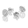 9ct White Gold Cubic Zirconia Halo Stud Earrings - 7mm - G3295 Alternative Image