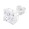 9ct White Gold Cubic Zirconia Single Stud Earring - 6mm - G3423 Alternative Image