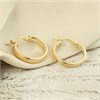 9ct Gold Hoop Earrings - 15mm - G41118 Alternative Image
