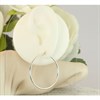 9ct White Gold Tube Hoop Earrings - 37mm - G41128 Alternative Image