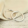 9ct White Gold Tube Hoop Earrings - 24mm - G41135 Alternative Image
