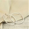 9ct White Gold Tube Hoop Earrings - 27mm - G41138 Alternative Image