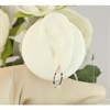 9ct White Gold Oval Hoop Earrings - 20mm - G41141 Alternative Image