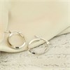 9ct White Gold Oval Hoop Earrings - 20mm - G41141 Alternative Image