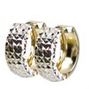 9ct Gold Two Colour Reversible Hoop Earrings - 14mm - G41144 Alternative Image