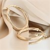 9ct Gold Oval Twist Hoop Earrings - G41179 Alternative Image