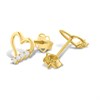 9ct Gold Heart CZ Pendant And Earring Set - G5021 Alternative Image