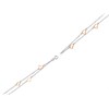 9ct Two Colour Gold Heart Bracelet - 7.5in - G6461 Alternative Image