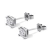 18ct White Gold Diamond Solitaire Stud Earrings - 1.04ct per pair - J-K/I1-I2 - H1035 Alternative Image