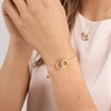 Sif Jakobs Gold Tone Silver Carrara Double Circle Multi Colour CZ Bracelet - J02225 Alternative Image