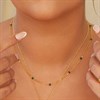 Hot Diamonds 18ct Gold Plated Revive Malachite Necklace - J0324 Alternative Image