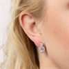 Diamonfire Silver Cubic Zirconia Heart Stud Earrings - J3117 Alternative Image