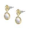 Fossil JF04021710 Gold Tone Flower Drop Earrings - J49308 Alternative Image