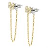 Fossil JF04627710 Gold Tone Stone Set Minnie Bow Drop Earrings - J49405 Alternative Image