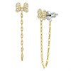 Fossil JF04627710 Gold Tone Stone Set Minnie Bow Drop Earrings - J49405 Alternative Image