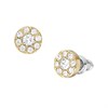 Fossil JF04375710 Stainless Steel Yellow Tone CZ Stud Earrings - J49438 Alternative Image