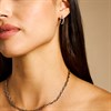 Fossil JF04802040 Stainless Steel CZ Hoop Earrings - J49439 Alternative Image