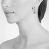 Cachet London Silver Tone Pear Halo Drop Earrings - J74174 Alternative Image