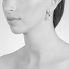 Cachet London Silver Tone Pavé Heart Drop Earrings - J74177 Alternative Image