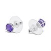 Cachet London Silver Tone Tanzanite CZ Stud Earrings - J74217 Alternative Image