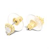 Cachet London Gold Tone Decorative Heart Stud Earrings - J74221 Alternative Image