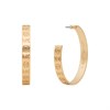 Michael Kors MKJC0032A710 Gold-Tone Hoop Etched Logo Earrings - J94152 Alternative Image