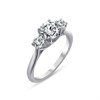 Blossom 9ct White Gold 1 Carat Lab Grown Diamond Trilogy Ring - L40001 Alternative Image